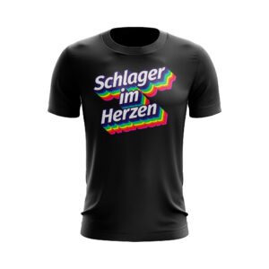 Schlager – T-Shirt – Schlager im Herzen - Rainbow