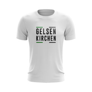 Gelsenkirchen T-Shirt mit Schriftzug im Block in Weiß