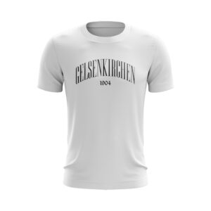 Gelsenkirchen T-Shirt mit Gebogener Schriftzug in Weiß