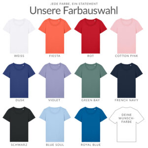 Damen-T-Shirt-BASIC-Figurbetont-Farbauswahl