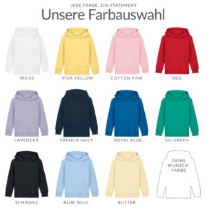 Kinder Hoodie – PREMIUM - Normale Passform - Farbauswahl