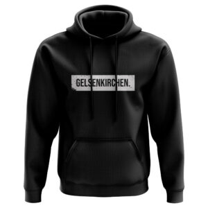 Gelsenkirchen Hoodie mit Schild-Design im Block in Schwarz