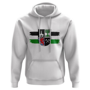 Gelsenkirchen Hoodie mit Wappen mit Stadtfarben in Weiß