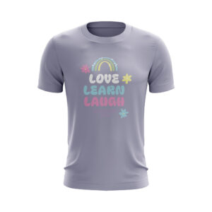 Kinder T-Shirt – Schulkind 2026 – love, learn, laugh - Rainbow