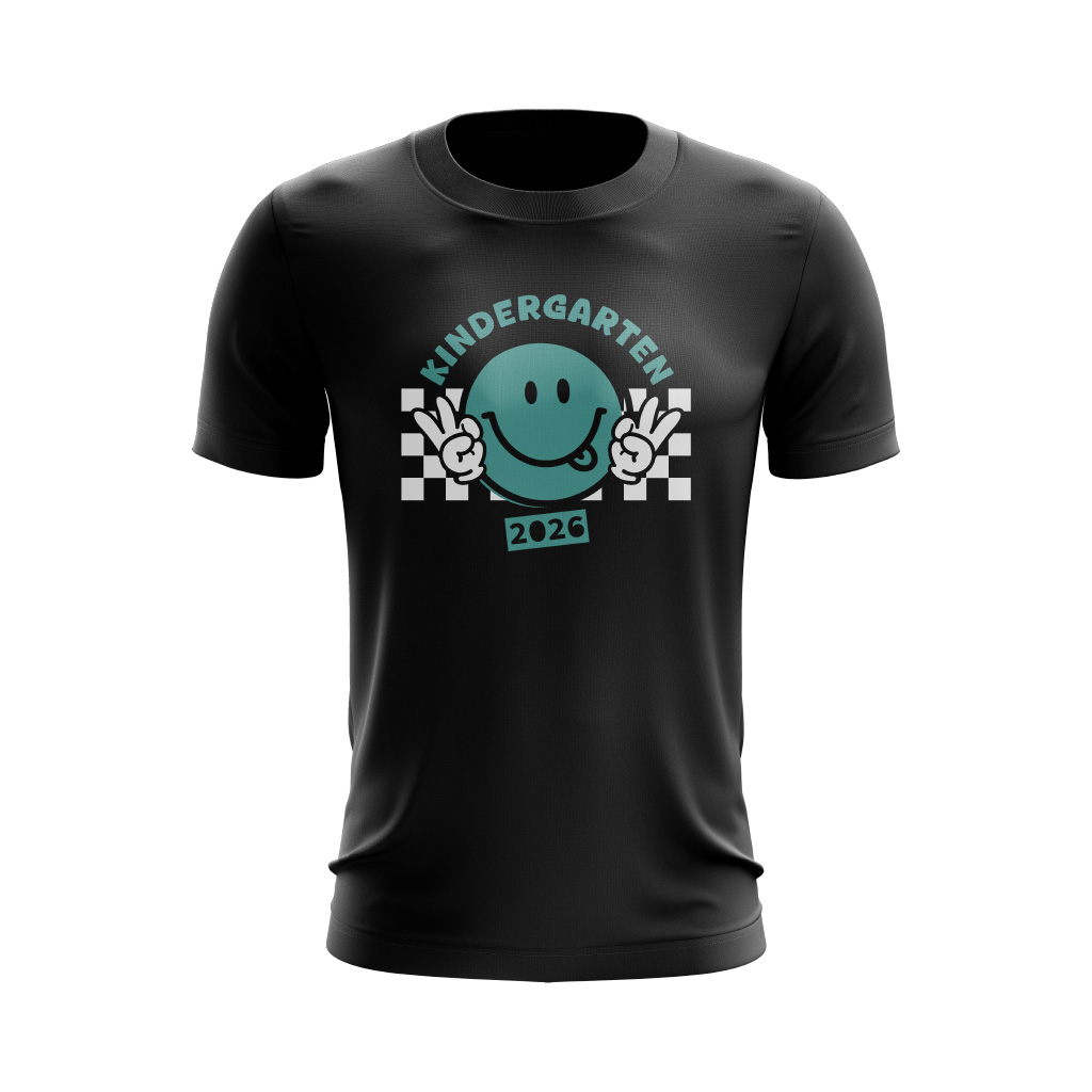 Kinder T-Shirt – Kita-Kind – Cool & Kariert Smiley