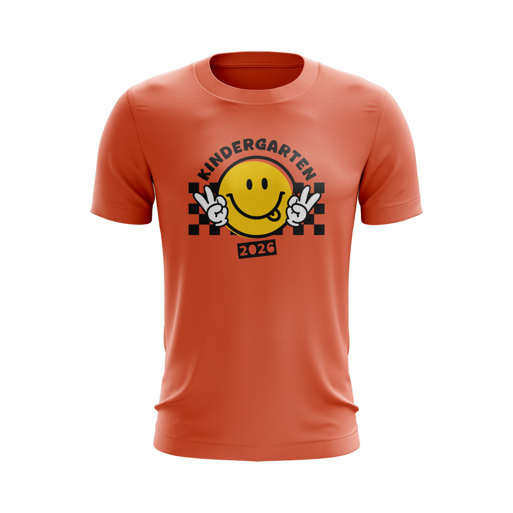 Kinder T-Shirt – Kita-Kind – Cool & Kariert Smiley
