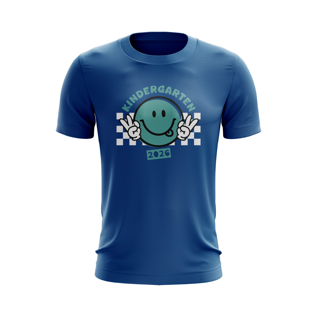 Kinder T-Shirt – Kita-Kind – Cool & Kariert Smiley