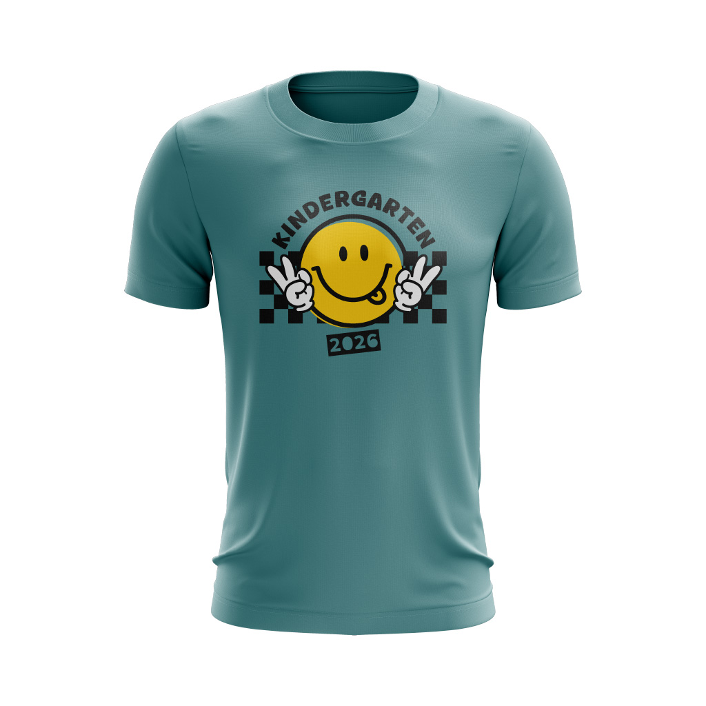 Kinder T-Shirt – Kita-Kind – Cool & Kariert Smiley