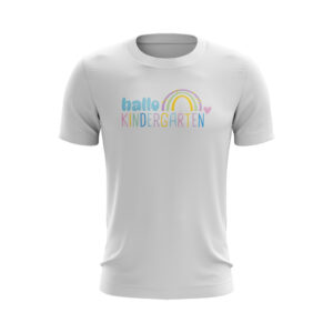 Kinder T-Shirt – Kita-Kind – Hallo Kindergarte - Rainbow