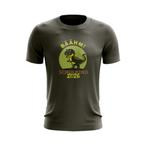 Kinder T-Shirt – Schulkind 2026 – BÄÄHM! Dino Power – Step by stepin die Schule