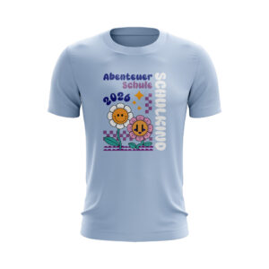Kinder T-Shirt – Schulkind 2026 – Flower Power Hippie Style – Abenteuer Schule