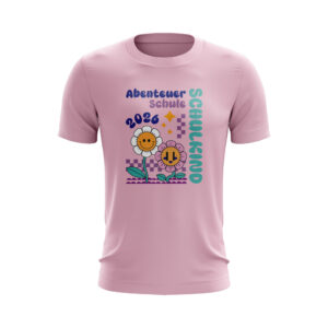 Kinder T-Shirt – Schulkind 2026 – Flower Power Hippie Style – Abenteuer Schule