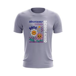 Kinder T-Shirt – Schulkind 2026 – Flower Power Hippie Style – Abenteuer Schule