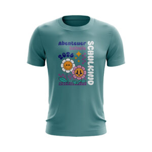 Kinder T-Shirt – Schulkind 2026 – Flower Power Hippie Style – Abenteuer Schule